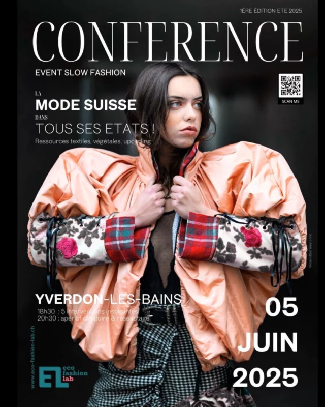 L'association Suisse du canton de Vaud Eco Fashion Lab organise une première conférence, le 5 juin, à partir de 18h00, à Yverdon les Bains.
Le but est de permettre aux personnes intéressées par l'évolution d'une mode qui doit être plus vertueuse de venir à la rencontre de 6 personnalités et créatrices engagées, qui seront présentes pour partager leurs expériences. 
Ces entrepreneurs, stylistes, créatrices, veulent montrer au plus grand nombre, que de nouvelles voies sont possibles, à travers leurs démarches et leurs engagements en faveur d'une mode éco-responsable. 
Programme et inscription sont accessibles sur le compte de: 
@la_lisiere_by_ecofashionlab  Car la Suisse qui est un pays innovant [ Swisslicon-valley.ch voir lien dans la bio] sait bousculer les habitudes dans le domaine de la mode ;)  #slowfashion #modedurable #uneautremodeestpossible #upcycling #event  #yverdonlesbains #vaud #switzerland  @another_eye_on_fashion 
@akikosmood