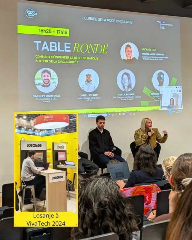 LOSANJE remporte le Prix Innovation 2025 de l’ANDAM .
Fondée en 2020, Losanje s'attache à révolutionner le secteur textile en industrialisant le process de l’upcycling via une innovation de rupture. Après 2 ans de recherche et développement, Losanje a mis au point une ligne pilote automatisée et robotisée capable de revaloriser tous types de textiles (notamment les produits ne pouvant être recyclés). Cette méthode de production circulaire réduit drastiquement l’empreinte environnementale de l’industrie textile : 92% de CO2 en moins et 10 000 fois moins d’eau qu’une production classique de vêtement neuf.
L'entreprise reconnue par ce prix de l'Andam a créé la première chaîne industrielle d’upcycling capable d’atteindre des temps de cycle comparables à ceux de l’industrie traditionnelle, et d’offrir ainsi une solution économiquement viable aux acteurs de l’industrie textile.
Une nouvelle vision de la création textile par l'upcycling qui s'affirme grâce à ce prix !  🚨losanje sera à @vivatech grâce à l'action de @victoiresatto pour montrer qu'on peut faire autre chose que de subir la Fast Fashion
" Rendez-vous le 13 de 10h45 à 11h45 au Pitch Studio
Intitulée "Fashion Future Forecast". 
Paris Porte de Versailles  @losanje 
@andamfashionawards  #mode #fashion #upcycling #losanje #modedurable #andam  #standwithukraine 💙💛