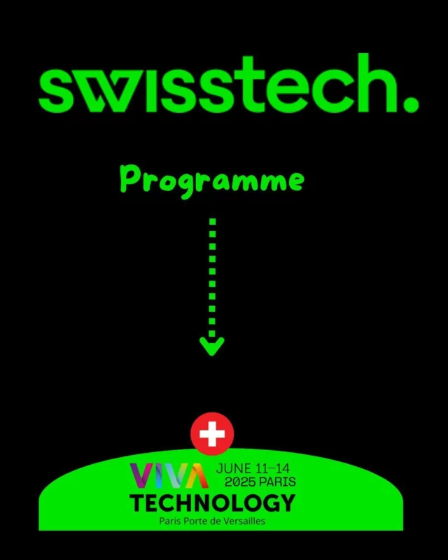 Cette année, la swisstech est bien présente à VivaTech et met l'accent sur les technologies de la santé. 
Sur le stand B38 Hall1, il y a de nombreuses startups qui vont présenter des solutions innovantes pour relever les défis actuels dans le domaine des soins de santé, comme par exemple la longévité, la médecine préventive, la santé personnalisée et le bien-être mental et le rôle de l'IA. 
Un concours de startups dans la DeepTech sera également organisé chaque jour. 
Tout le programme détaillé est sur le site : 
[ https://www.swiss.tech/events/vivatech-2025 ] 
ou retrouver le lien dans la bio.  Paris 15 - Porte de Versailles - Hall1 Stand B38  #swisstech #swissstartups #innovation #healthtech #cleantech 
@vivatech  #standwithukraine 💙💛