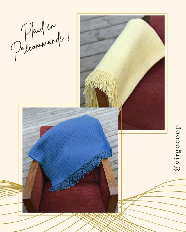 Les premiers plaids XXL de Virgocoop, 100% laine lacaune et 100% écologiques sont disponibles !  Ce magnifique plaid, tissé en nid d’abeille vous apportera la douceur et la beauté des paysages de Lozère. Disponible en précommande, il est une preuve que l’on peut agir pour l’écologie et la relocalisation de nos filières textile, grâce à l’utilisation d’une laine locale qui est encore trop souvent jetée ou brûlée. 
Virgocoop a relancé la filière avec une trentaine d’éleveurs, en Lozère, sur les causses Méjean et de Sauveterre, en rémunérant la laine et la collecte. Lavée en Belgique, puis filée en France, la laine est ensuite tissée au sein de leur atelier Tissages d’Autan dans le Tarn. Un confort disponible en 3 teintes.
A retrouver et à commander sur le site de @virgocoop  On rappelle que la Coopérative a également une levée de fonds en cour, histoire de continuer à revitaliser nos territoires.  #laine #wool #madeinfrance #virgocoop #savoirfaire #tissage #tissonsleterritoire #cooperative #ecology #textile #ecotextile #ess #SlowFashion 
#standwithukraine 💙💛